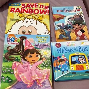 Nickelodeon Pink and Yellow Adventure Toy Set 4 children’s books. Never used.